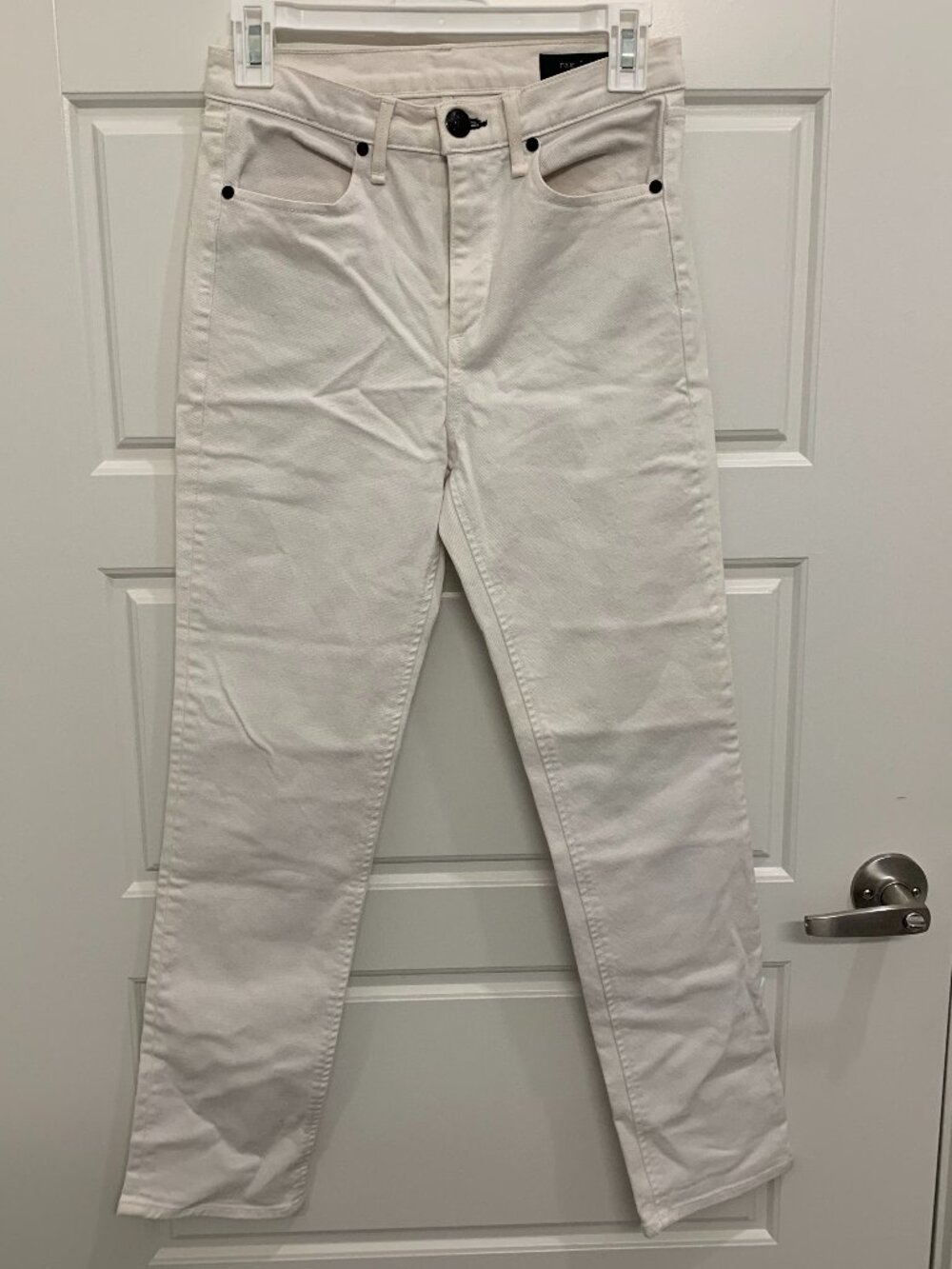 Rag & Bone White High-Rise Skinny Leg Jeans